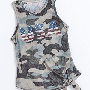 USA Camo Tank Top - Graphic Tee